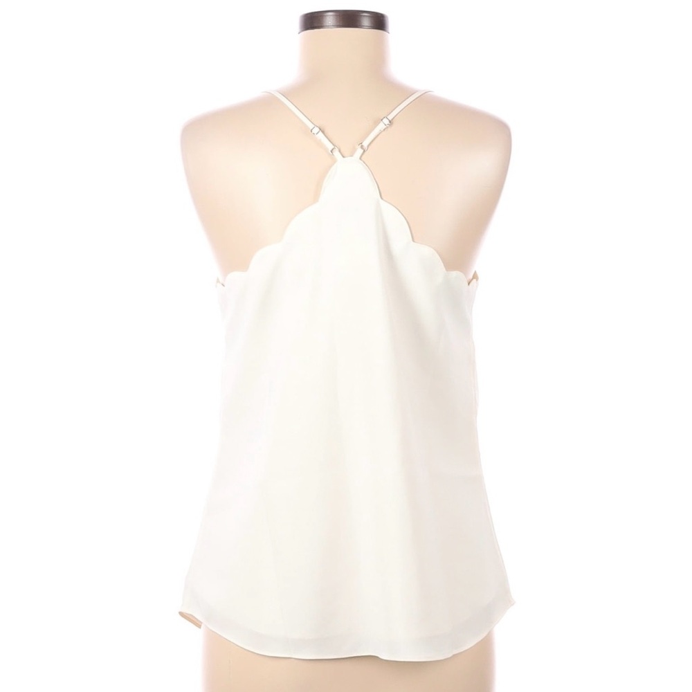 J. Crew White Scalloped Camisole Top